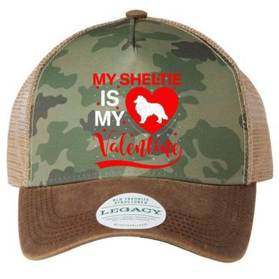 Sheltie Is My Valentine Heart Shape Sheltie Dog Valentine Legacy Tie Dye Trucker Hat