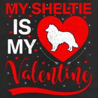 Sheltie Is My Valentine Heart Shape Sheltie Dog Valentine Adult Drive Performance Visor