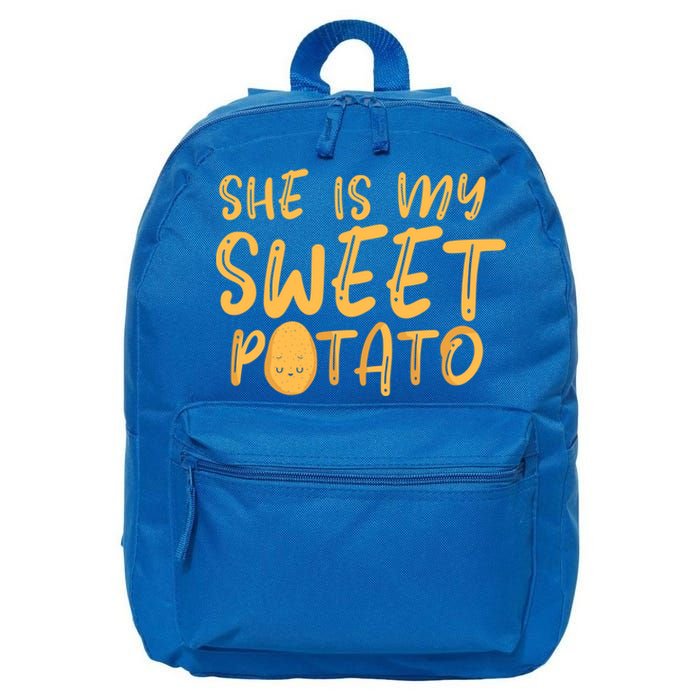 She Is My Sweet Potato Thanks Giving Vegetable Potato Gift 16 in Basic Backpack