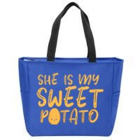 She Is My Sweet Potato Thanks Giving Vegetable Potato Gift Zip Tote Bag