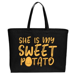 She Is My Sweet Potato Thanks Giving Vegetable Potato Gift Cotton Canvas Jumbo Tote