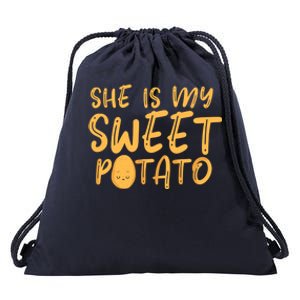 She Is My Sweet Potato Thanks Giving Vegetable Potato Gift Drawstring Bag