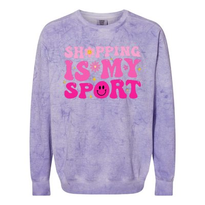 Shopping Is My Sport Funny Shopping Lover Colorblast Crewneck Sweatshirt