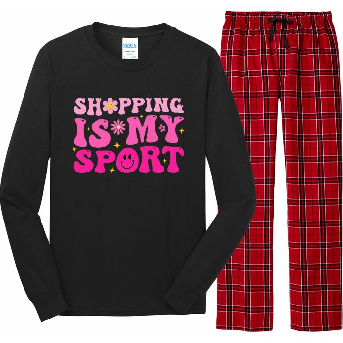 Shopping Is My Sport Funny Shopping Lover Long Sleeve Pajama Set