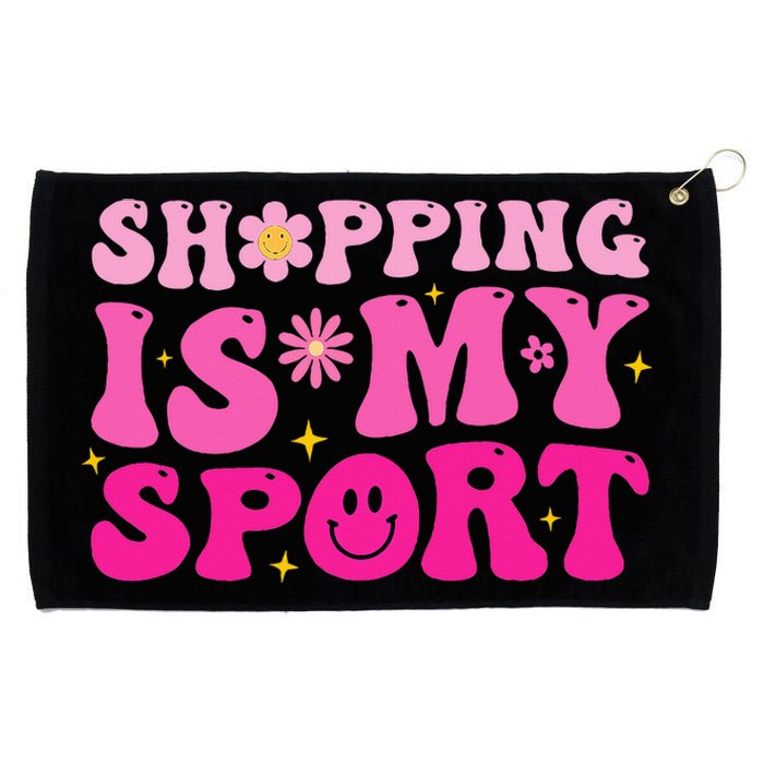 Shopping Is My Sport Funny Shopping Lover Grommeted Golf Towel