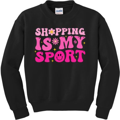 Shopping Is My Sport Funny Shopping Lover Kids Sweatshirt