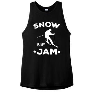 Snow Is My Jam Skiing Lover Gift For Skier Ladies PosiCharge Tri-Blend Wicking Tank