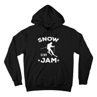 Snow Is My Jam Skiing Lover Gift For Skier Hoodie