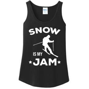 Snow Is My Jam Skiing Lover Gift For Skier Ladies Essential Tank