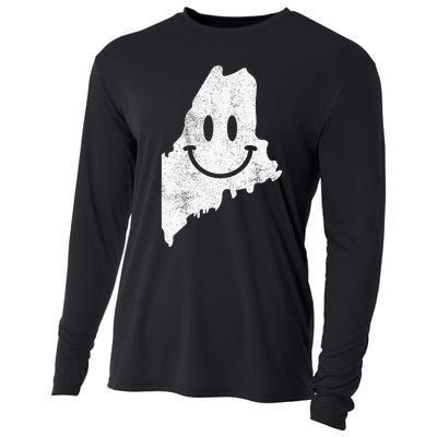 Smiling In Me – Funny Maine Happy Face Cooling Performance Long Sleeve Crew