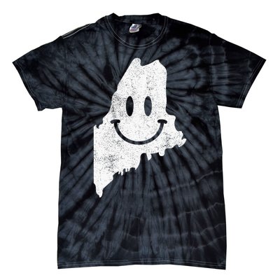 Smiling In Me – Funny Maine Happy Face Tie-Dye T-Shirt