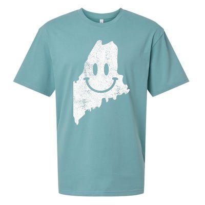 Smiling In Me – Funny Maine Happy Face Sueded Cloud Jersey T-Shirt