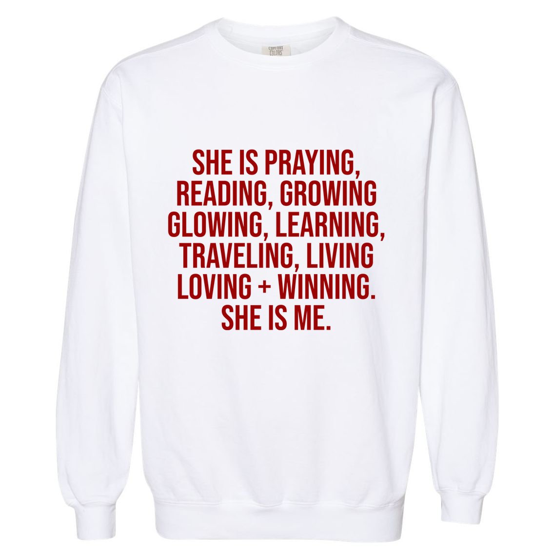 She Is Me Couples Marriage True Love Valentines Garment-Dyed Sweatshirt
