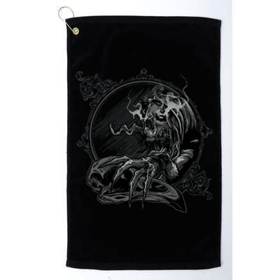 Skull Inside Mirror Platinum Collection Golf Towel