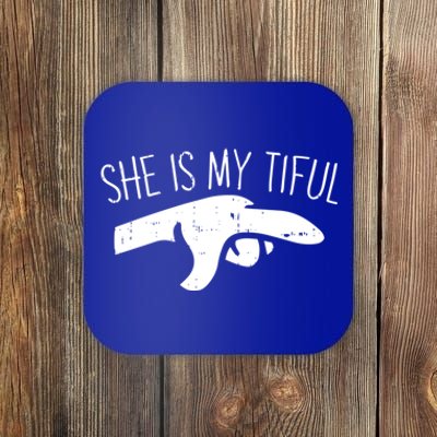 She Is My Tiful Halloween Costume Ghost Matching Couple Great Gift Coaster