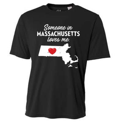 Someone In Massachusetts Loves Me Massachusetts Cooling Performance Crew T-Shirt