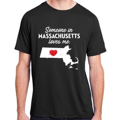 Someone In Massachusetts Loves Me Massachusetts Adult ChromaSoft Performance T-Shirt