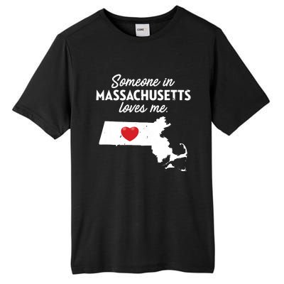 Someone In Massachusetts Loves Me Massachusetts Tall Fusion ChromaSoft Performance T-Shirt