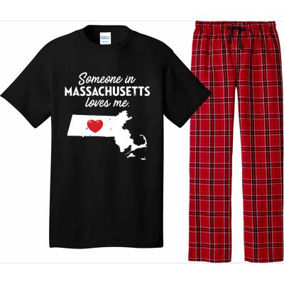 Someone In Massachusetts Loves Me Massachusetts Pajama Set