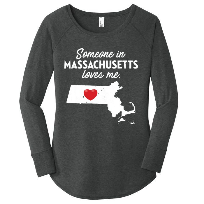 Someone In Massachusetts Loves Me Massachusetts Women's Perfect Tri Tunic Long Sleeve Shirt