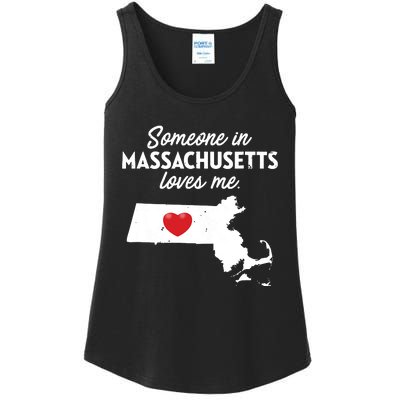 Someone In Massachusetts Loves Me Massachusetts Ladies Essential Tank