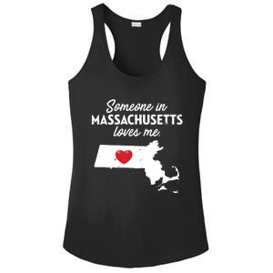 Someone In Massachusetts Loves Me Massachusetts Ladies PosiCharge Competitor Racerback Tank