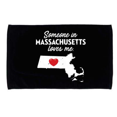 Someone In Massachusetts Loves Me Massachusetts Microfiber Hand Towel