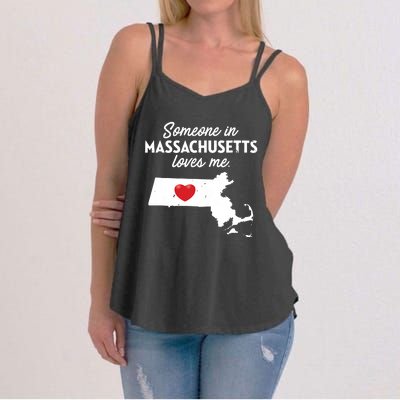 Someone In Massachusetts Loves Me Massachusetts Women's Strappy Tank