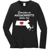 Someone In Massachusetts Loves Me Massachusetts Ladies Long Sleeve Shirt