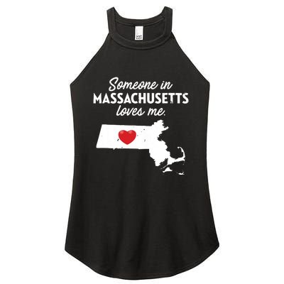 Someone In Massachusetts Loves Me Massachusetts Women's Perfect Tri Rocker Tank