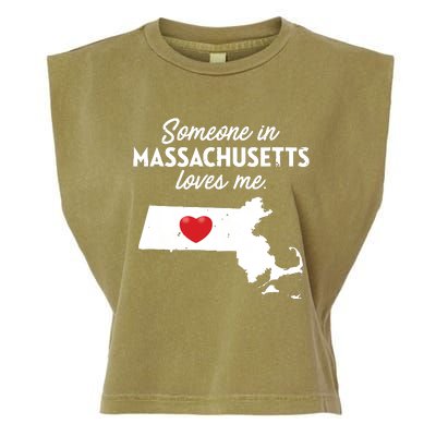 Someone In Massachusetts Loves Me Massachusetts Garment-Dyed Women's Muscle Tee