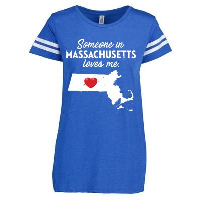 Someone In Massachusetts Loves Me Massachusetts Enza Ladies Jersey Football T-Shirt