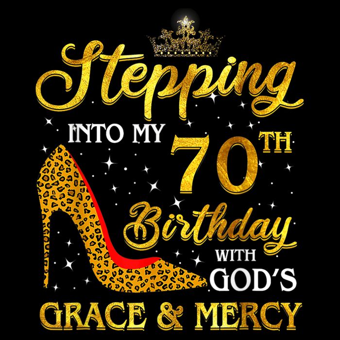 Stepping Into My 70th Birthday Gift Girls WoM.e.n 70 Year Old Drawstring Bag