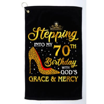 Stepping Into My 70th Birthday Gift Girls WoM.e.n 70 Year Old Golf Towel