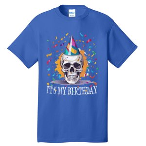 Skeleton ItS My Birthday Party Happy Halloween Birthday Gift Tall T-Shirt