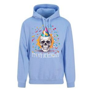 Skeleton ItS My Birthday Party Happy Halloween Birthday Gift Unisex Surf Hoodie