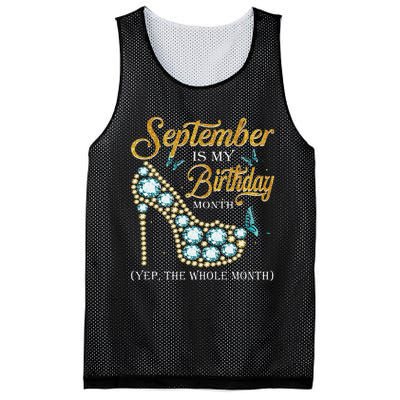 September Is My Birthday Month Happy Birthday To Me Mesh Reversible Basketball Jersey Tank