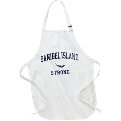 Sanibel Island Map FL Tee Sanibel Island Strong Full-Length Apron With Pockets