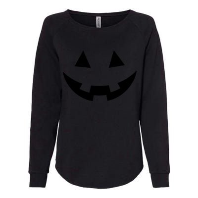 Simple Pumpkin Big Face Womens California Wash Sweatshirt