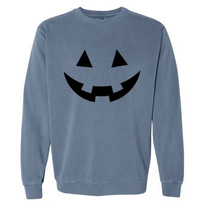 Simple Pumpkin Big Face Garment-Dyed Sweatshirt