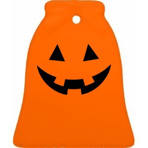 Simple Pumpkin Big Face Ceramic Bell Ornament