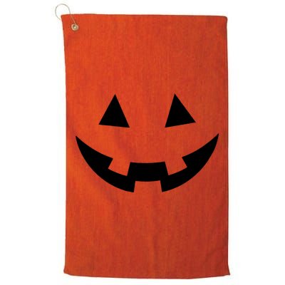 Simple Pumpkin Big Face Platinum Collection Golf Towel