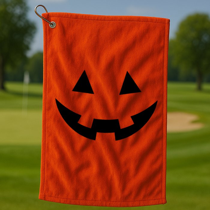 Simple Pumpkin Big Face Golf Towel