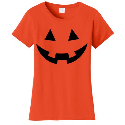 Simple Pumpkin Big Face Women's T-Shirt