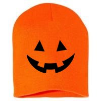 Simple Pumpkin Big Face Short Acrylic Beanie