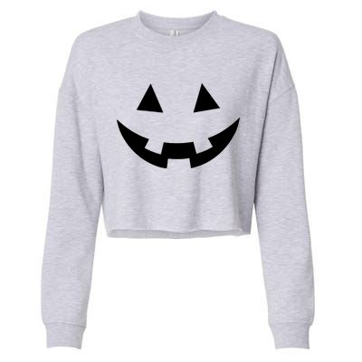 Simple Pumpkin Big Face Cropped Pullover Crew