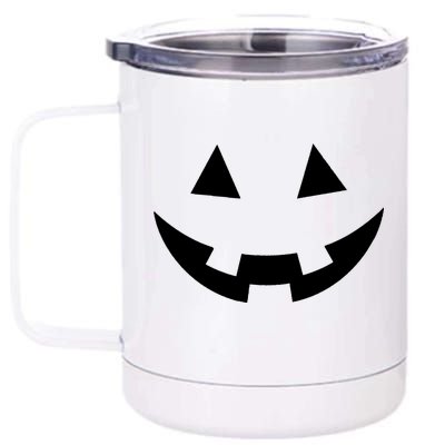 Simple Pumpkin Big Face 12 oz Stainless Steel Tumbler Cup