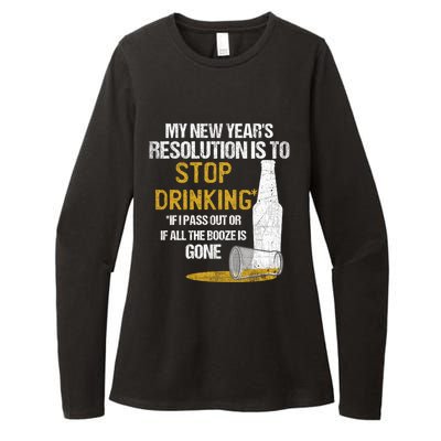 Stop Ing New Year Resolution Funny Beer Lover Gift Womens CVC Long Sleeve Shirt