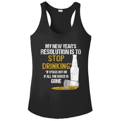 Stop Ing New Year Resolution Funny Beer Lover Gift Ladies PosiCharge Competitor Racerback Tank