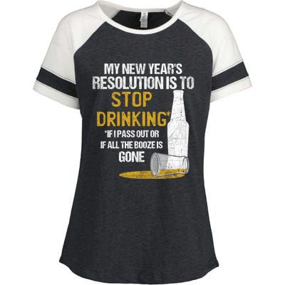 Stop Ing New Year Resolution Funny Beer Lover Gift Enza Ladies Jersey Colorblock Tee